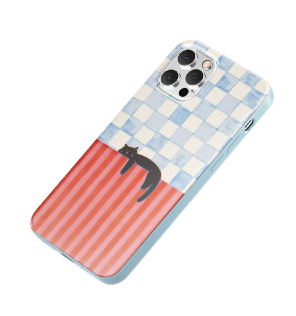 Cat Desenli İçi Kadifeli Telefon Kılıfı N72