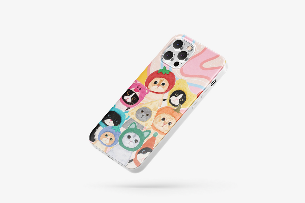 Cat Desenli İçi Kadifeli Telefon Kılıfı N84