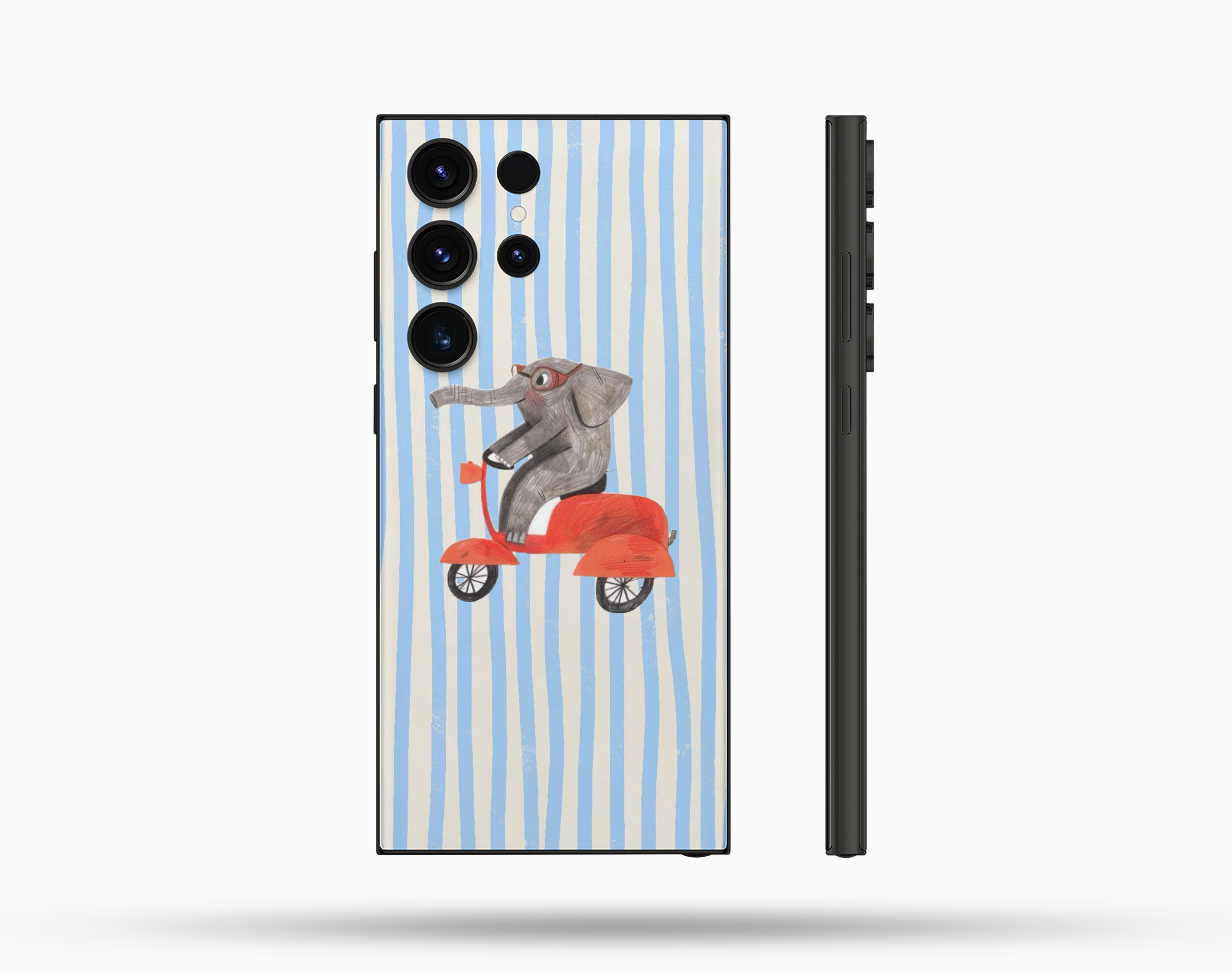 Motorized Elephant Desenli İçi Kadifeli Telefon Kılıfı N86