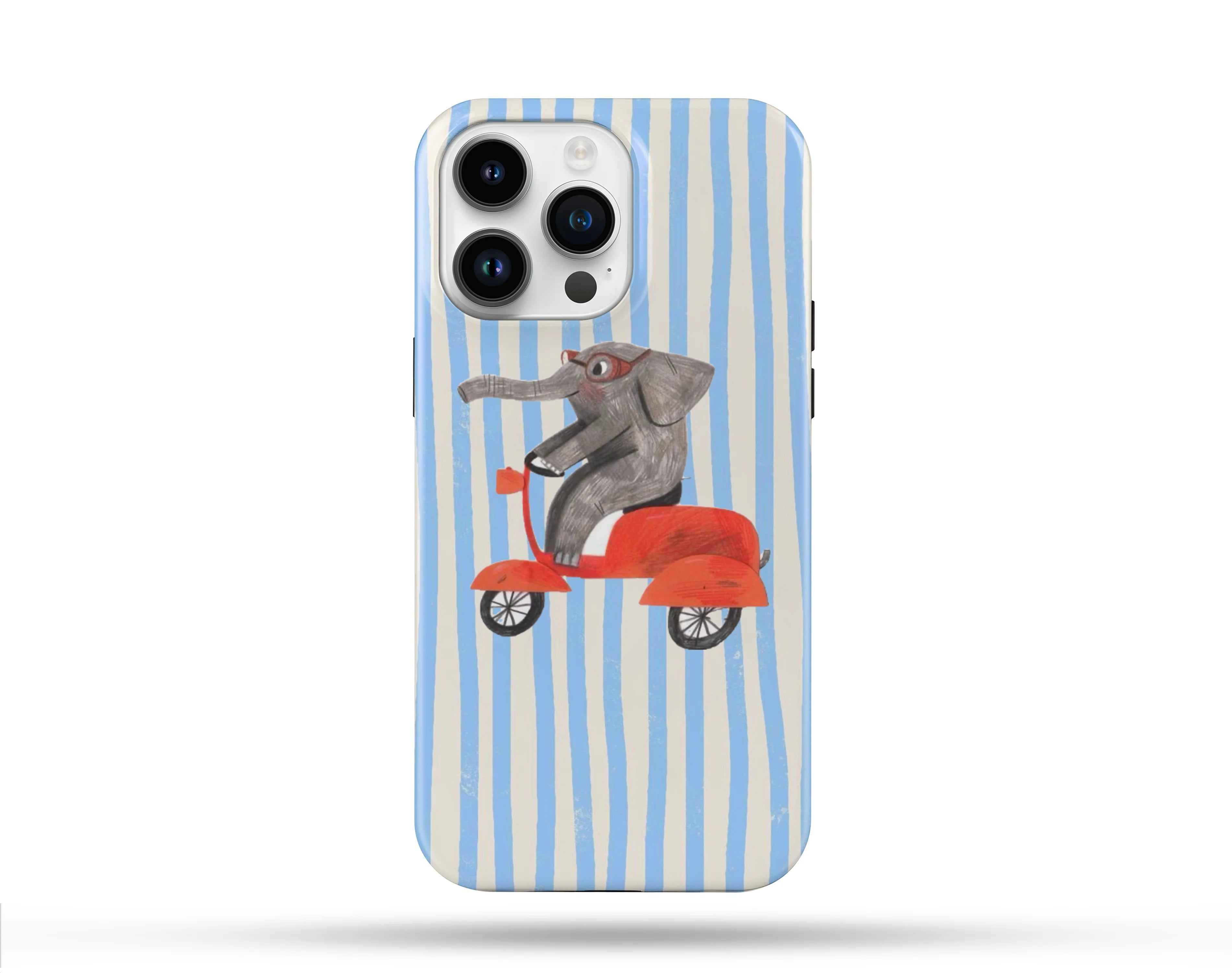 Motorized Elephant Desenli İçi Kadifeli Telefon Kılıfı N86