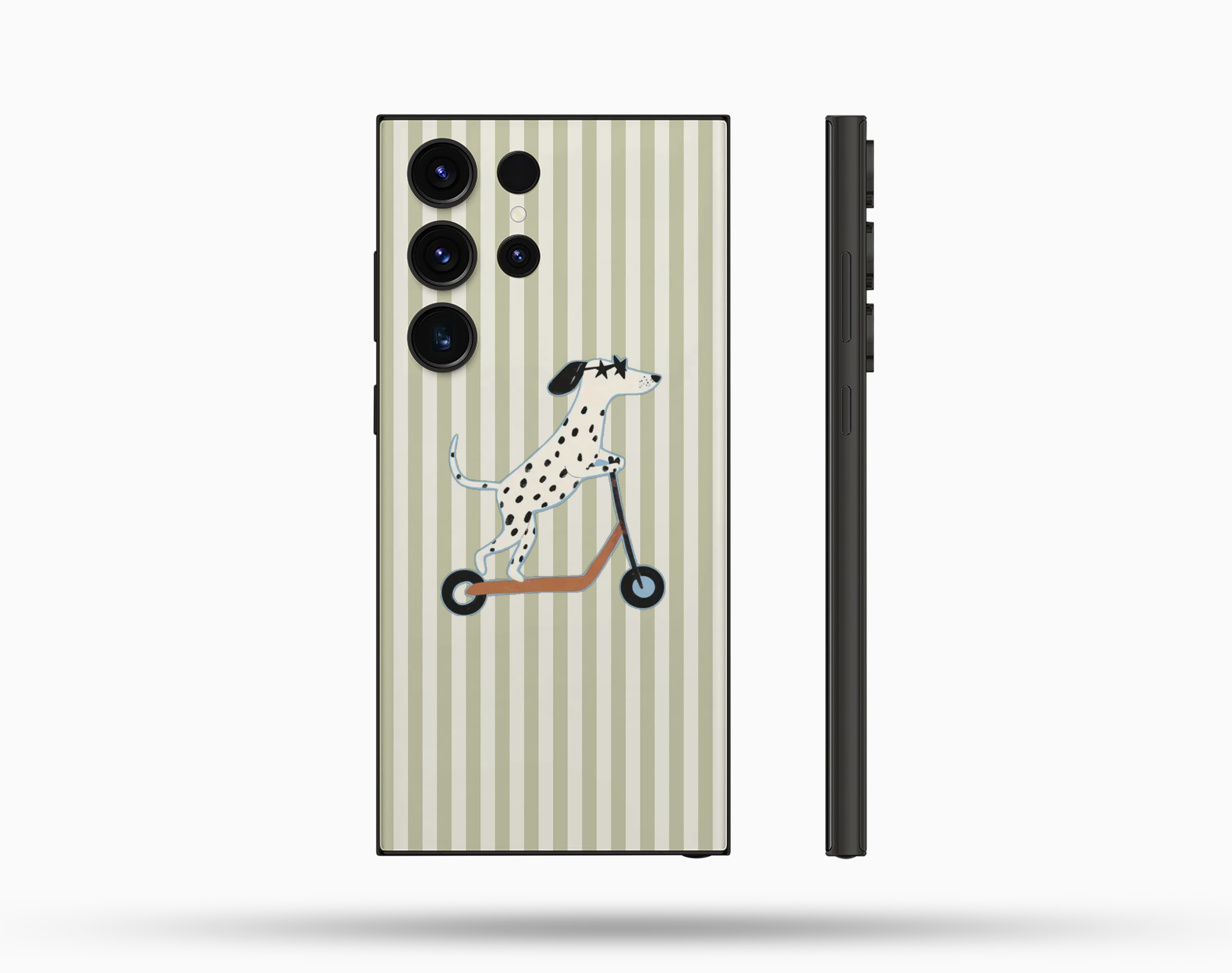 Dog on a Scooter Desenli İçi Kadifeli Telefon Kılıfı N89