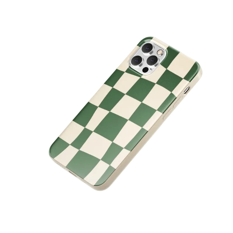 Wavy Yeşil Desenli İçi Kadifeli Telefon Kılıfı N137