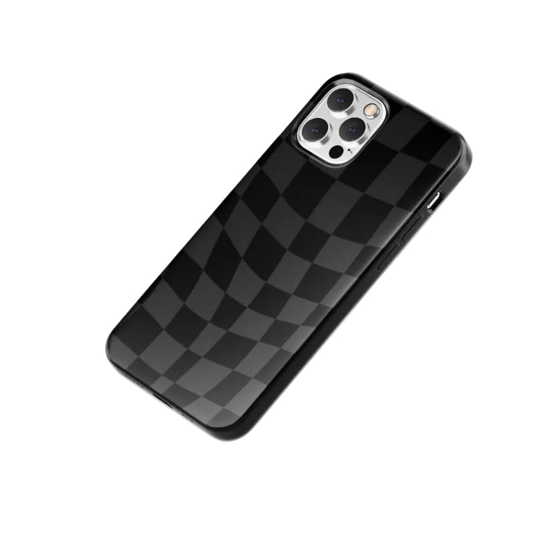 Wavy Siyah Desenli İçi Kadifeli Telefon Kılıfı N138