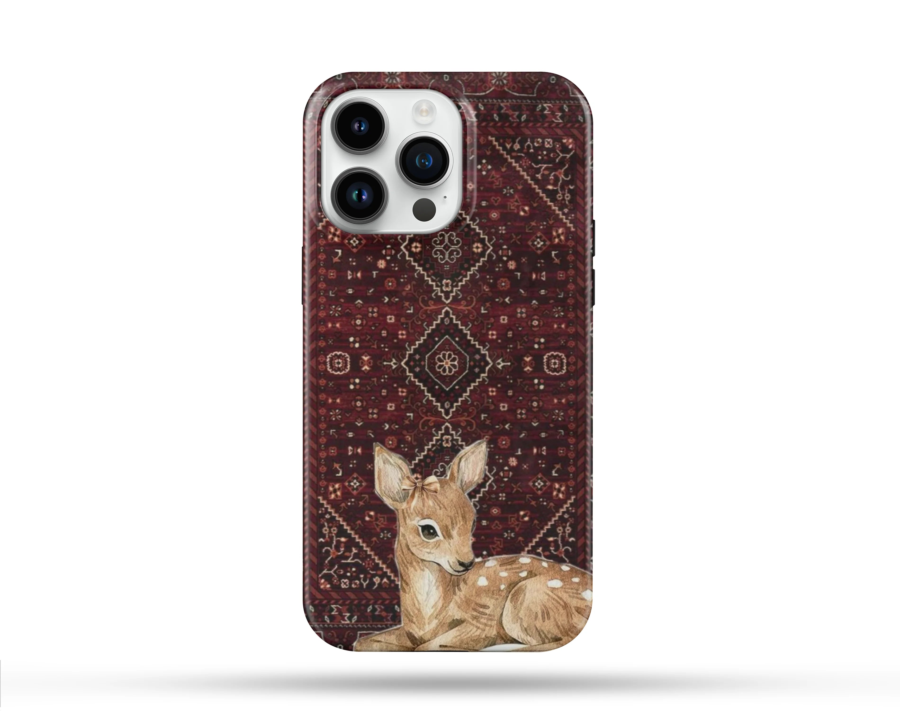 Vintage Desenli İçi Kadifeli Telefon Kılıfı N101