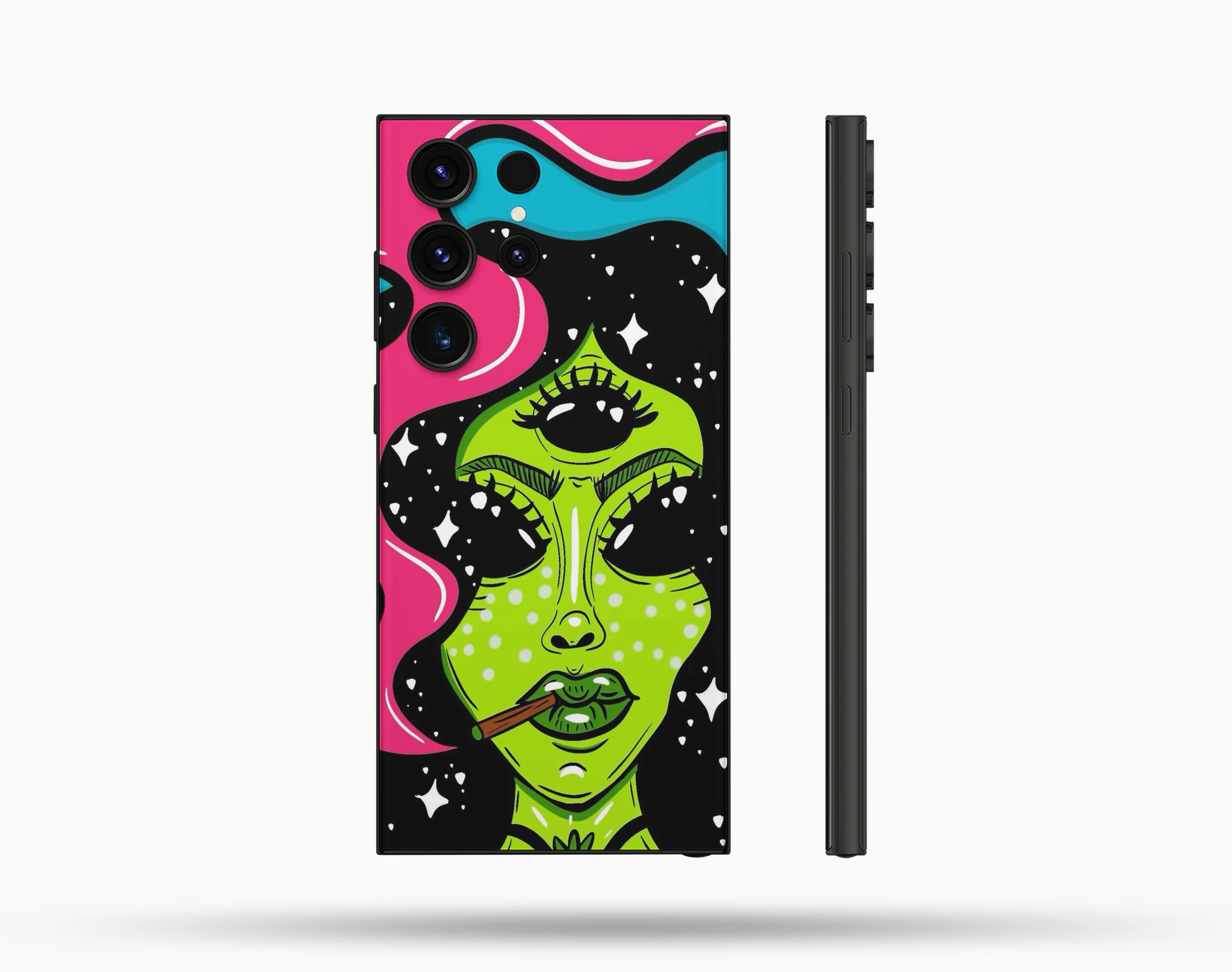 Alien Woman Desenli İçi Kadifeli Telefon Kılıfı N20