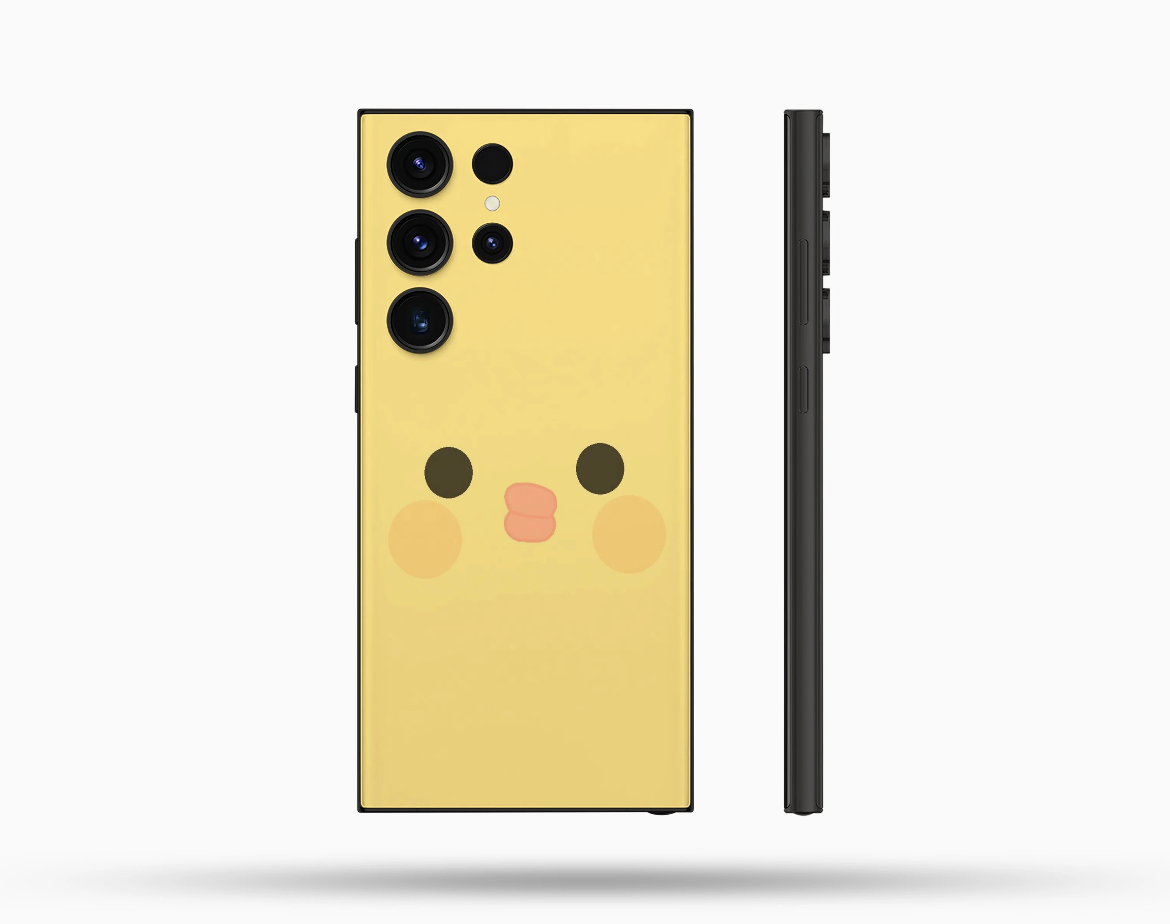 Chick Face Desenli İçi Kadifeli Telefon Kılıfı N22