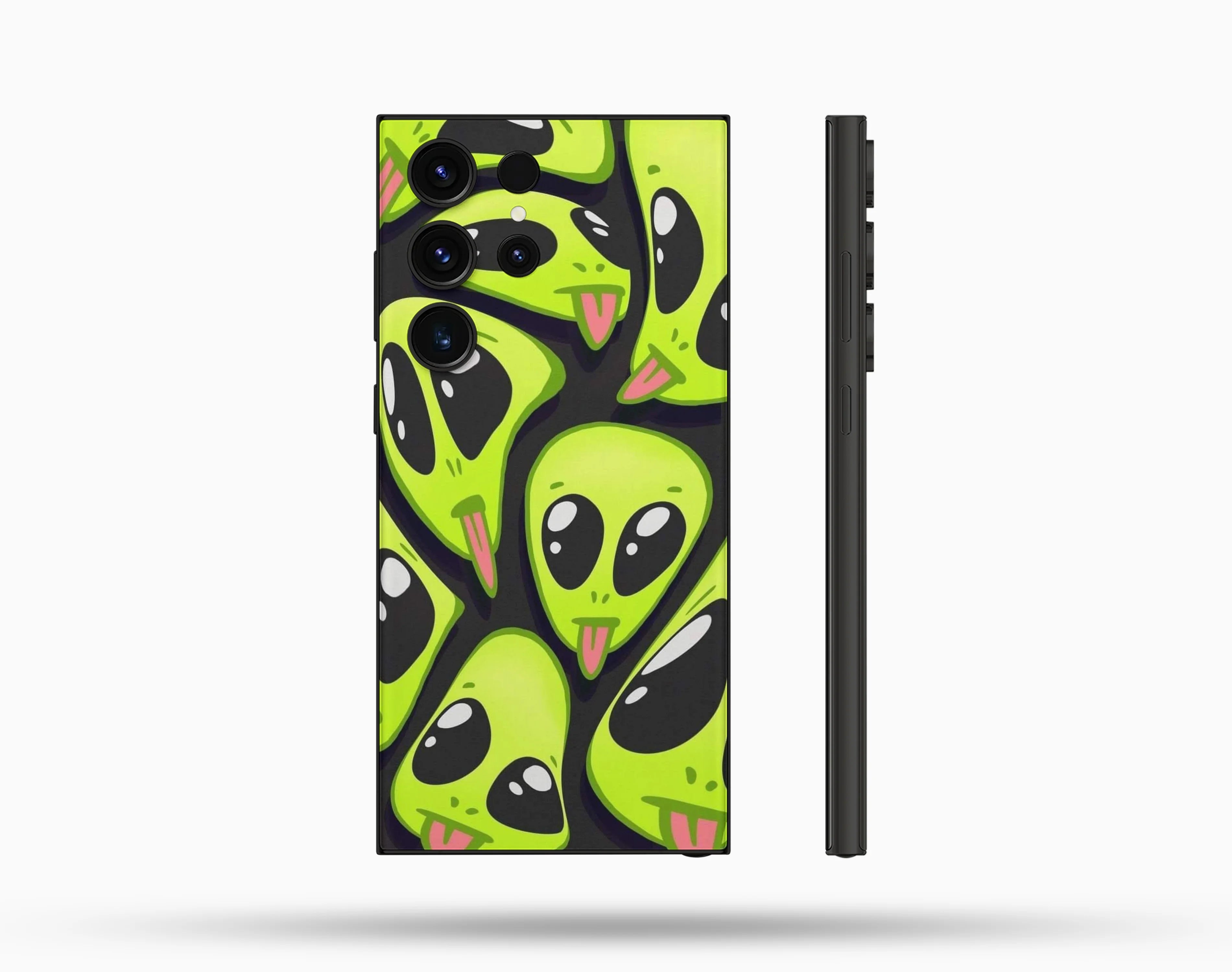 Alien Desenli İçi Kadifeli Telefon Kılıfı N26