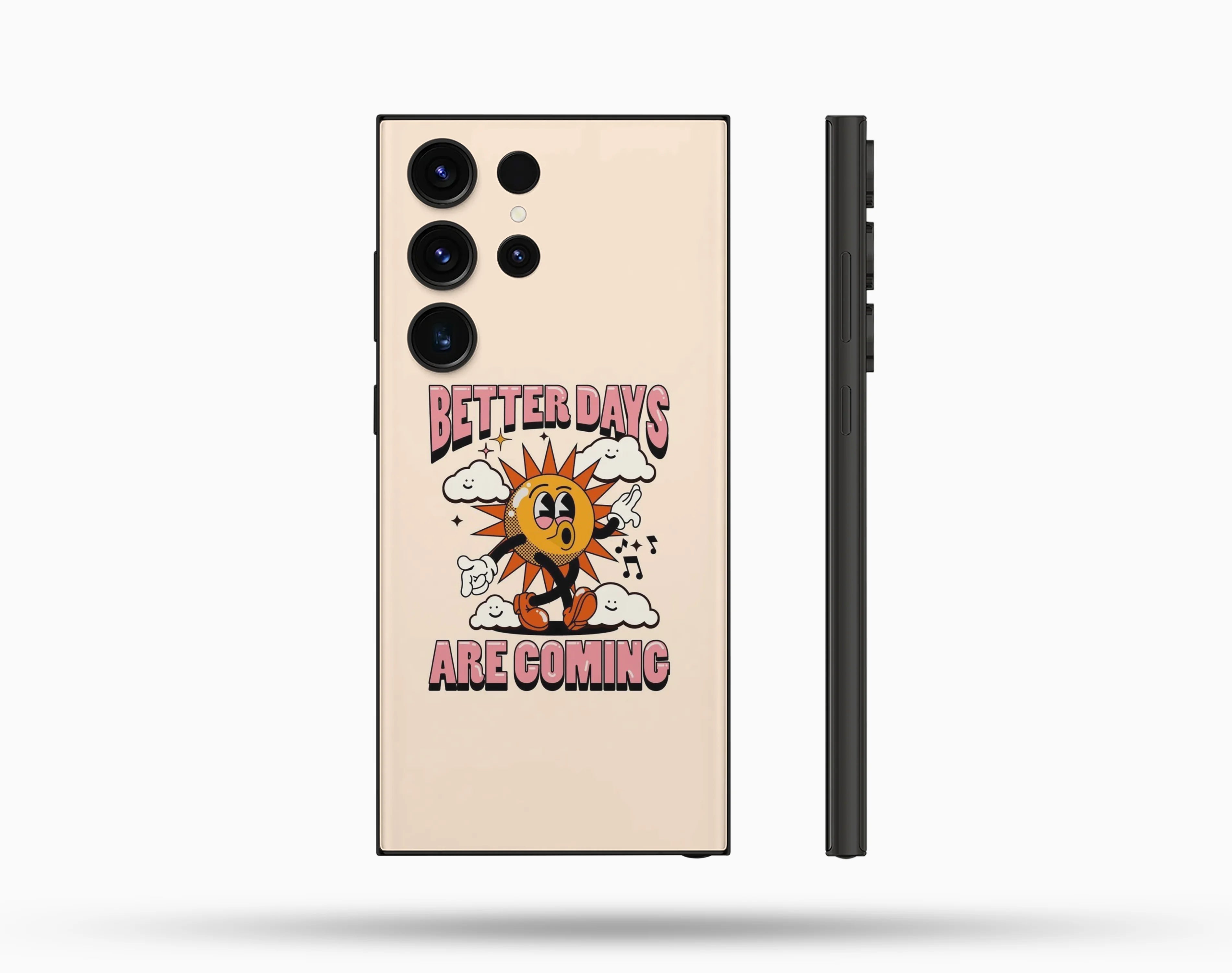 Better Days Desenli İçi Kadifeli Telefon Kılıfı N31