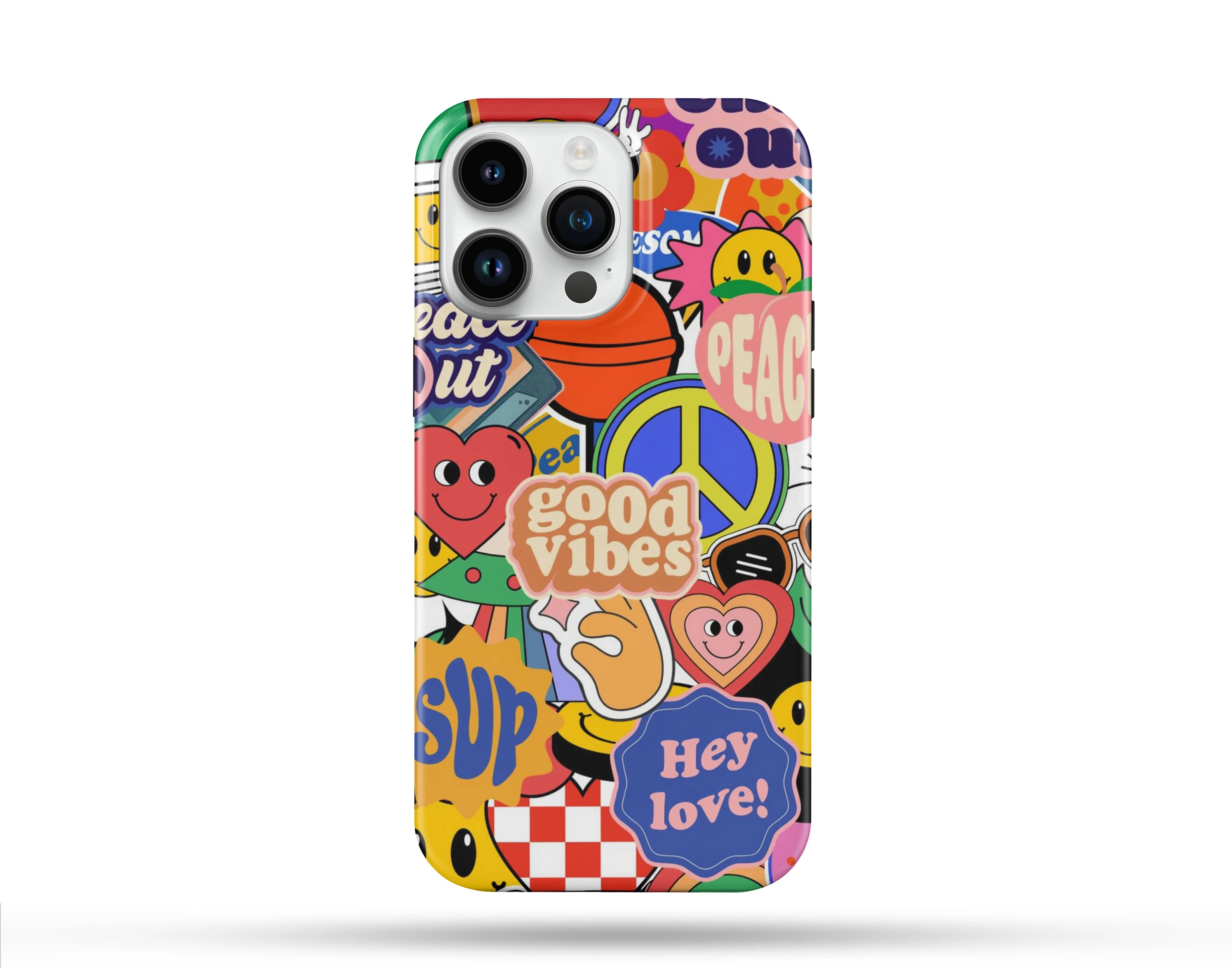 Good Vibes Desenli İçi Kadifeli Telefon Kılıfı N32