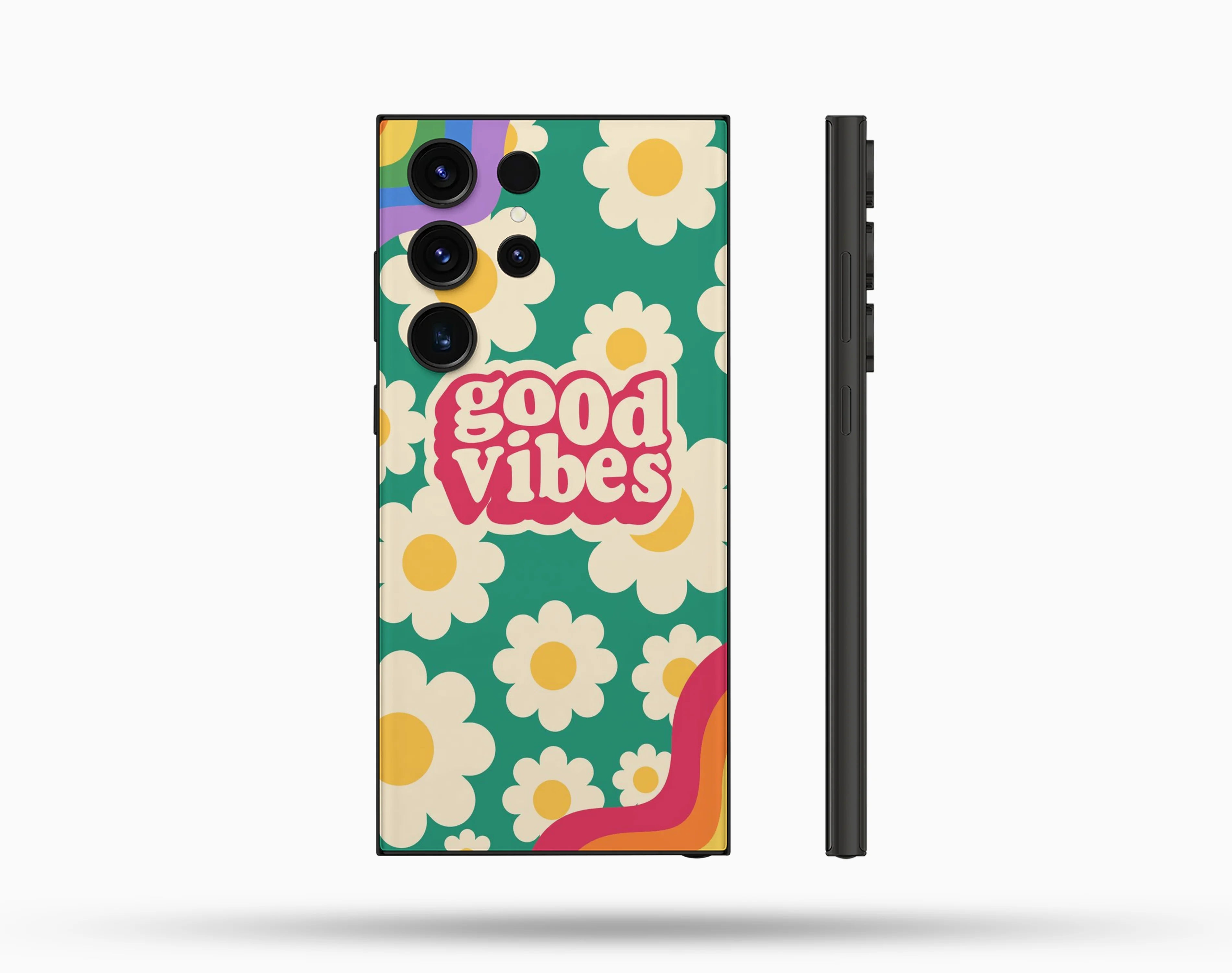 Good Vibes Desenli İçi Kadifeli Telefon Kılıfı N35