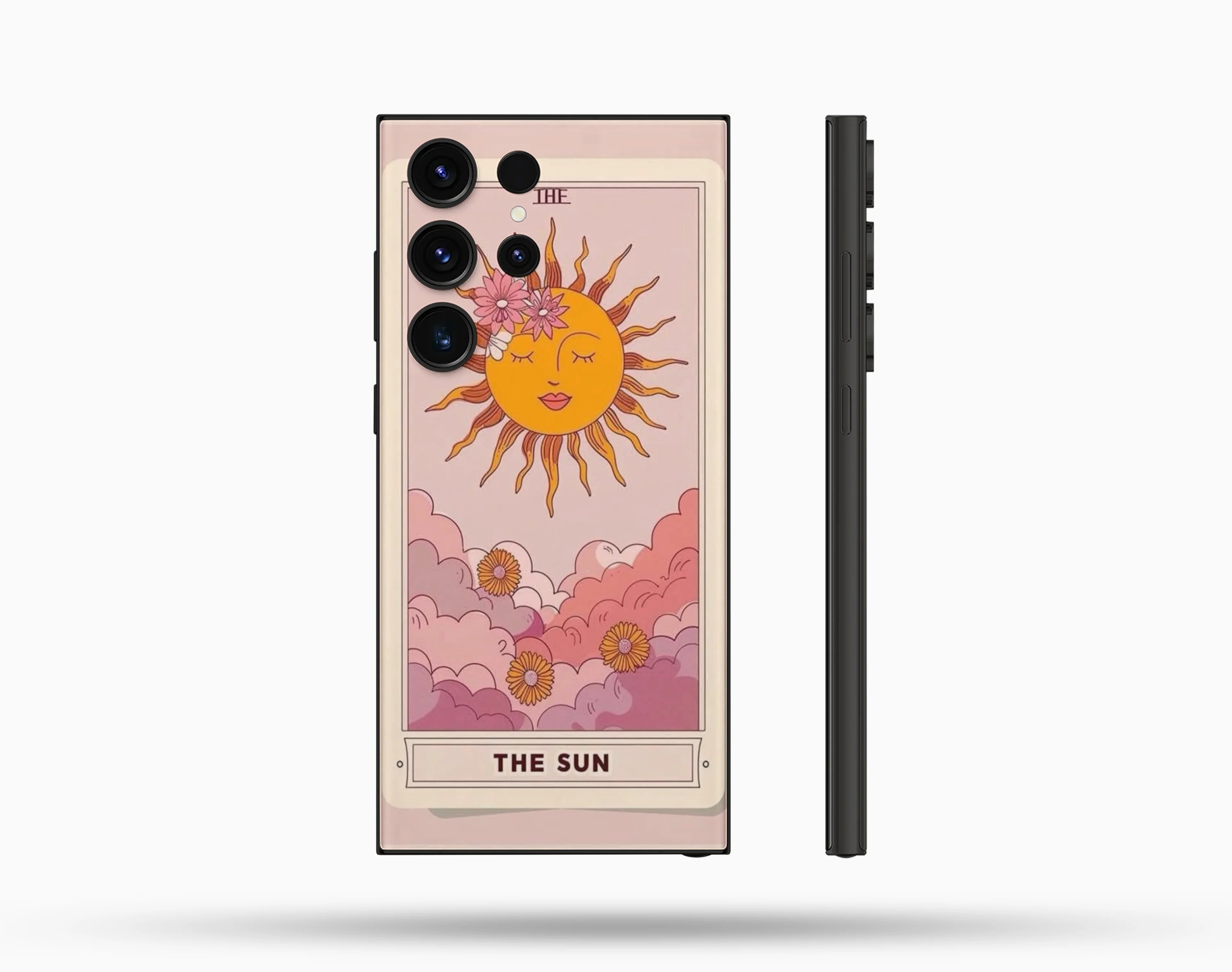 The Sun Desenli İçi Kadifeli Telefon Kılıfı N43
