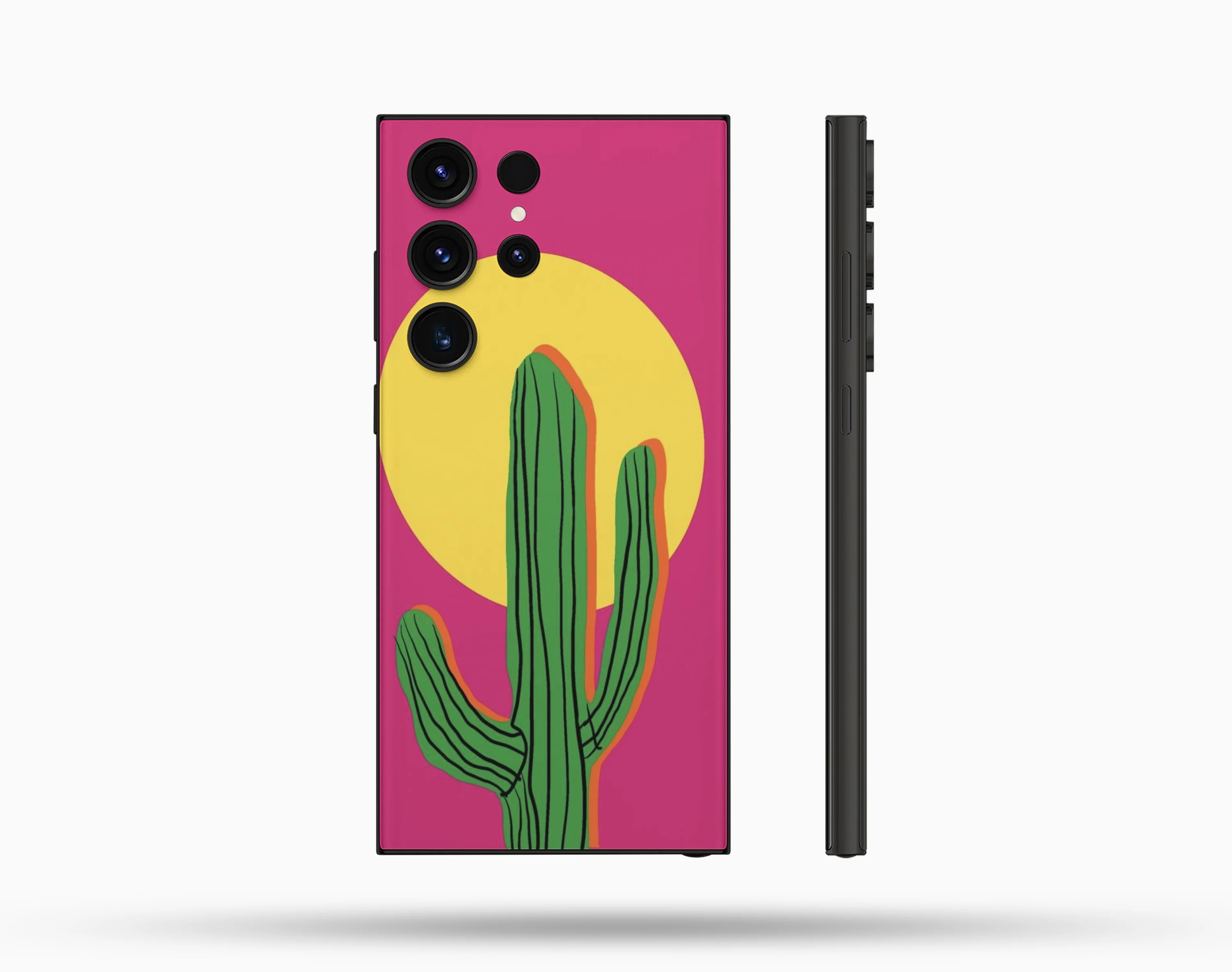 Kaktüs Desenli İçi Kadifeli Telefon Kılıfı N55