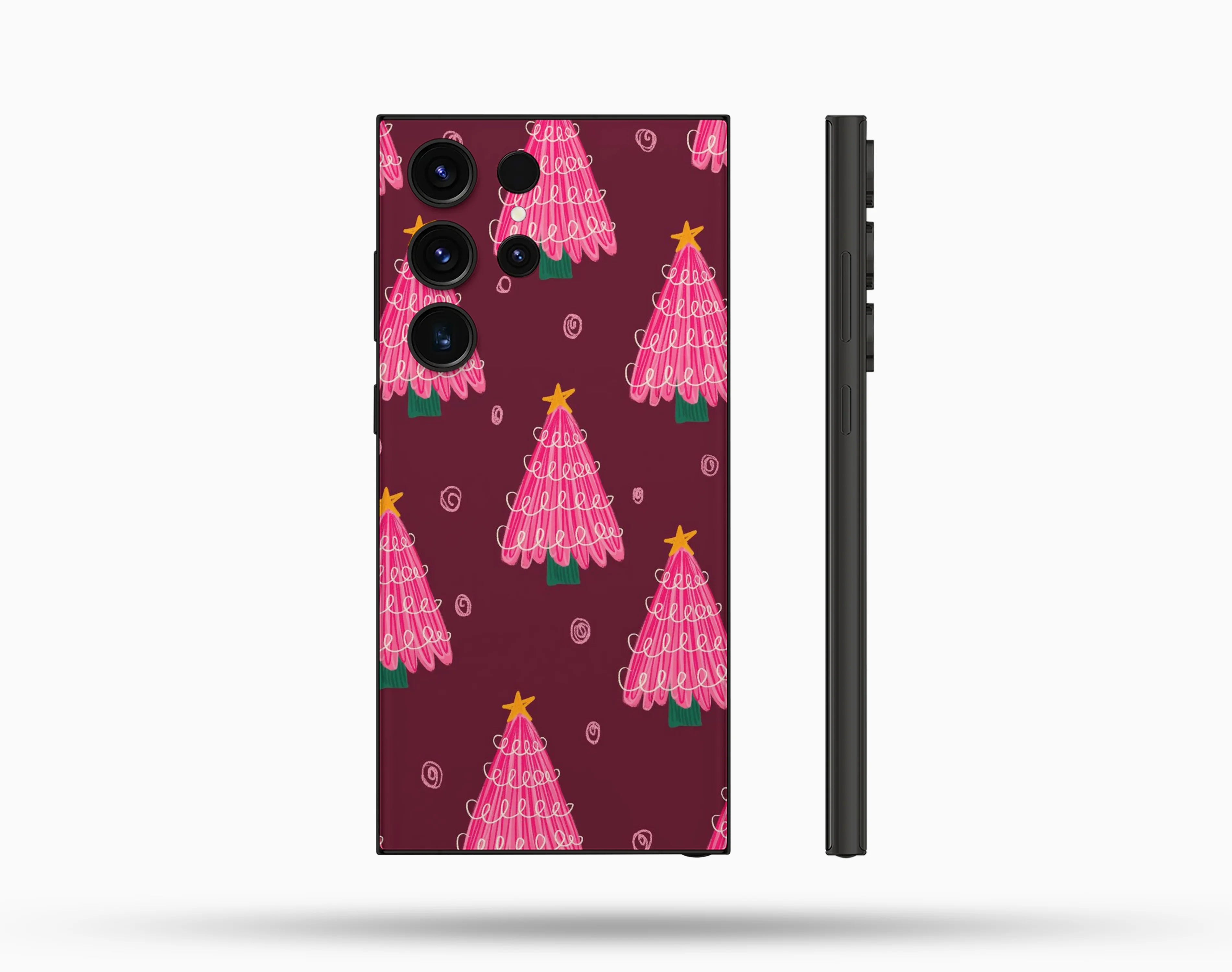 Christmas Tree Desenli İçi Kadifeli Telefon Kılıfı N57