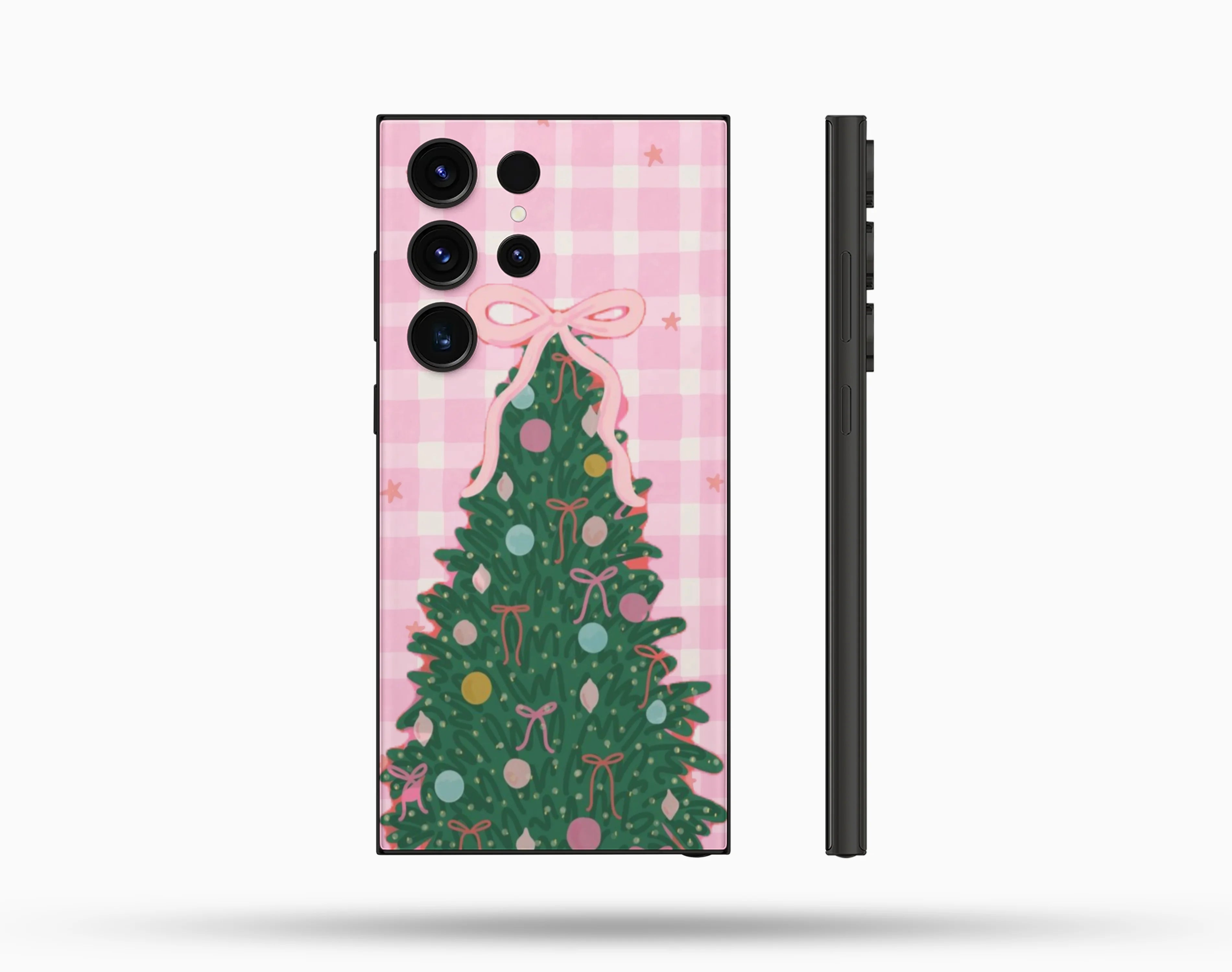 Christmas Ağacı Desenli İçi Kadifeli Telefon Kılıfı N60