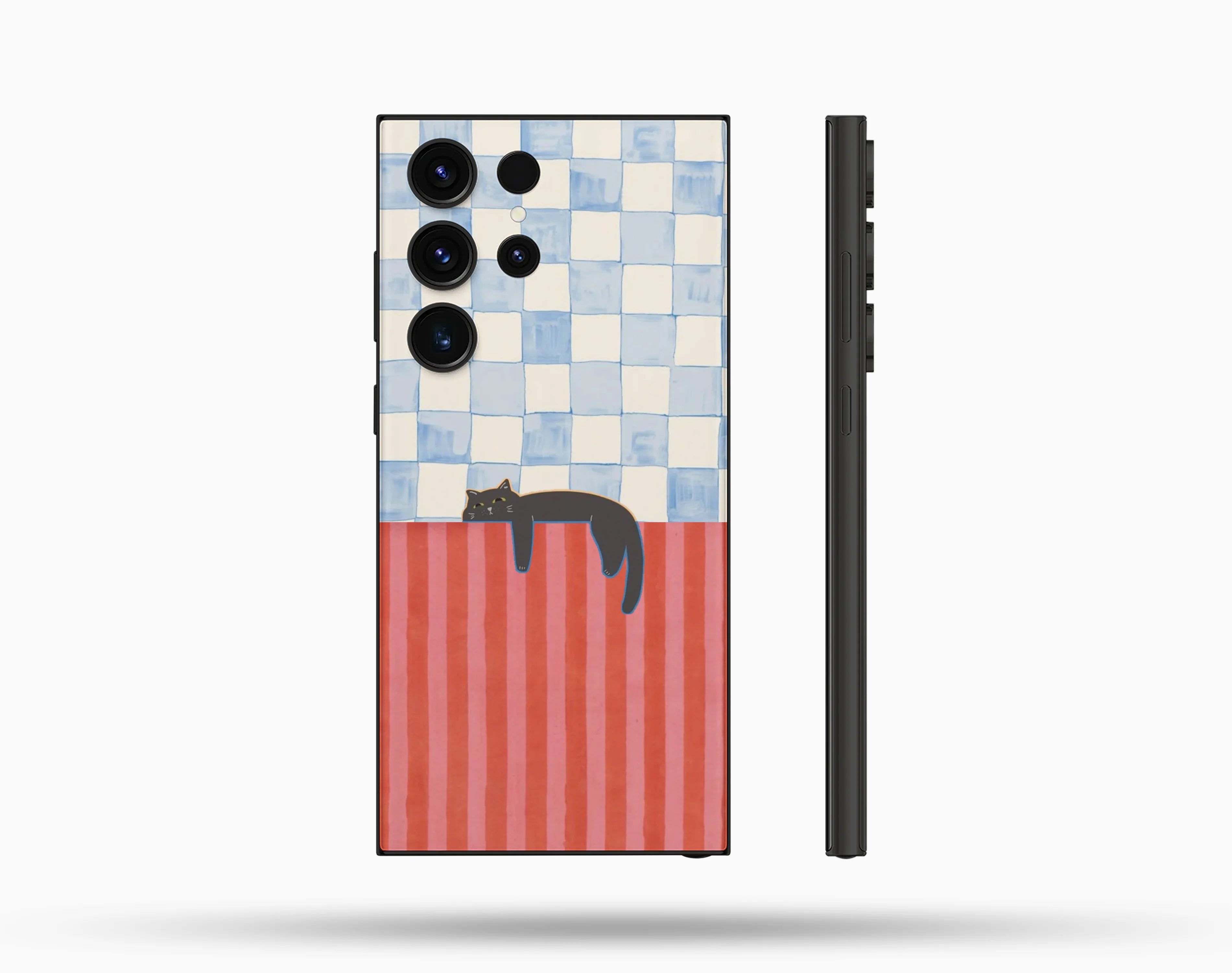 Cat Desenli İçi Kadifeli Telefon Kılıfı N72