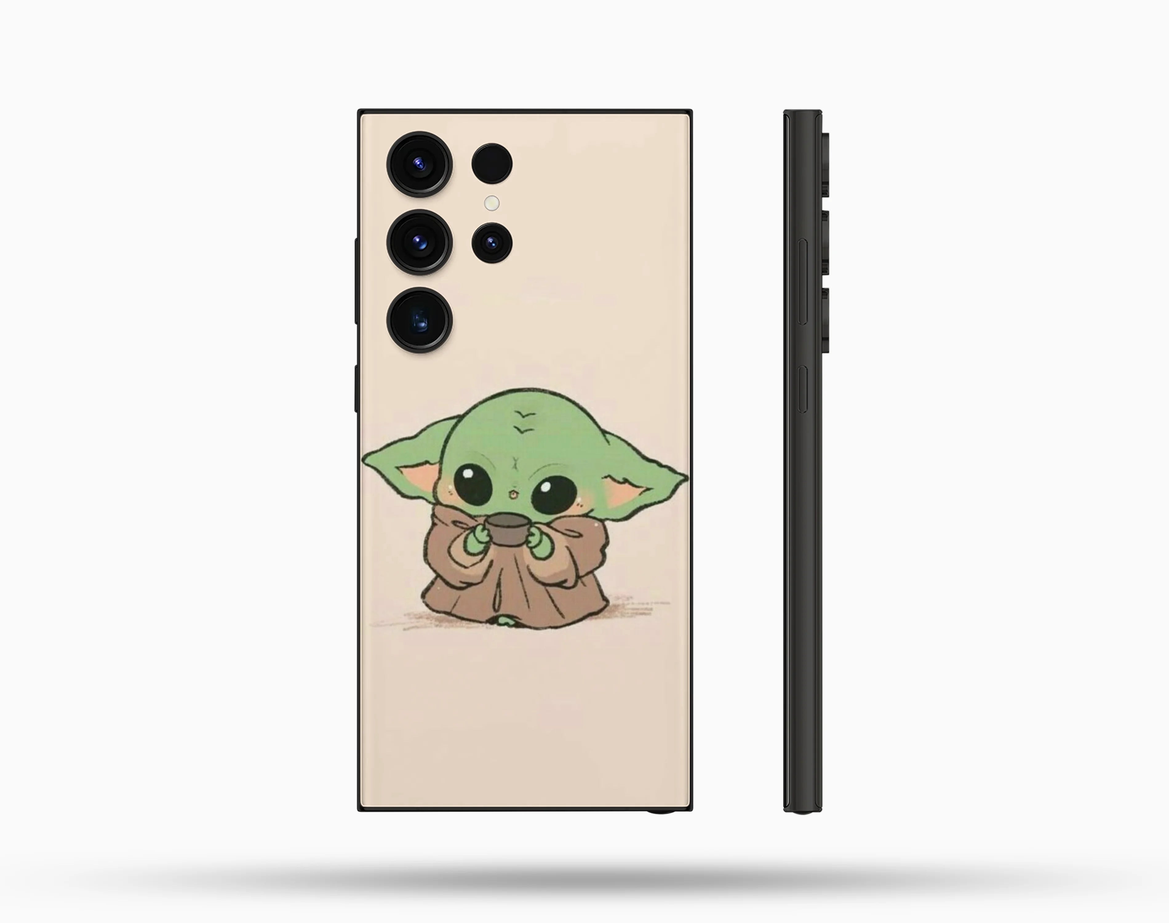 Baby Yoda Desenli İçi Kadifeli Telefon Kılıfı N73
