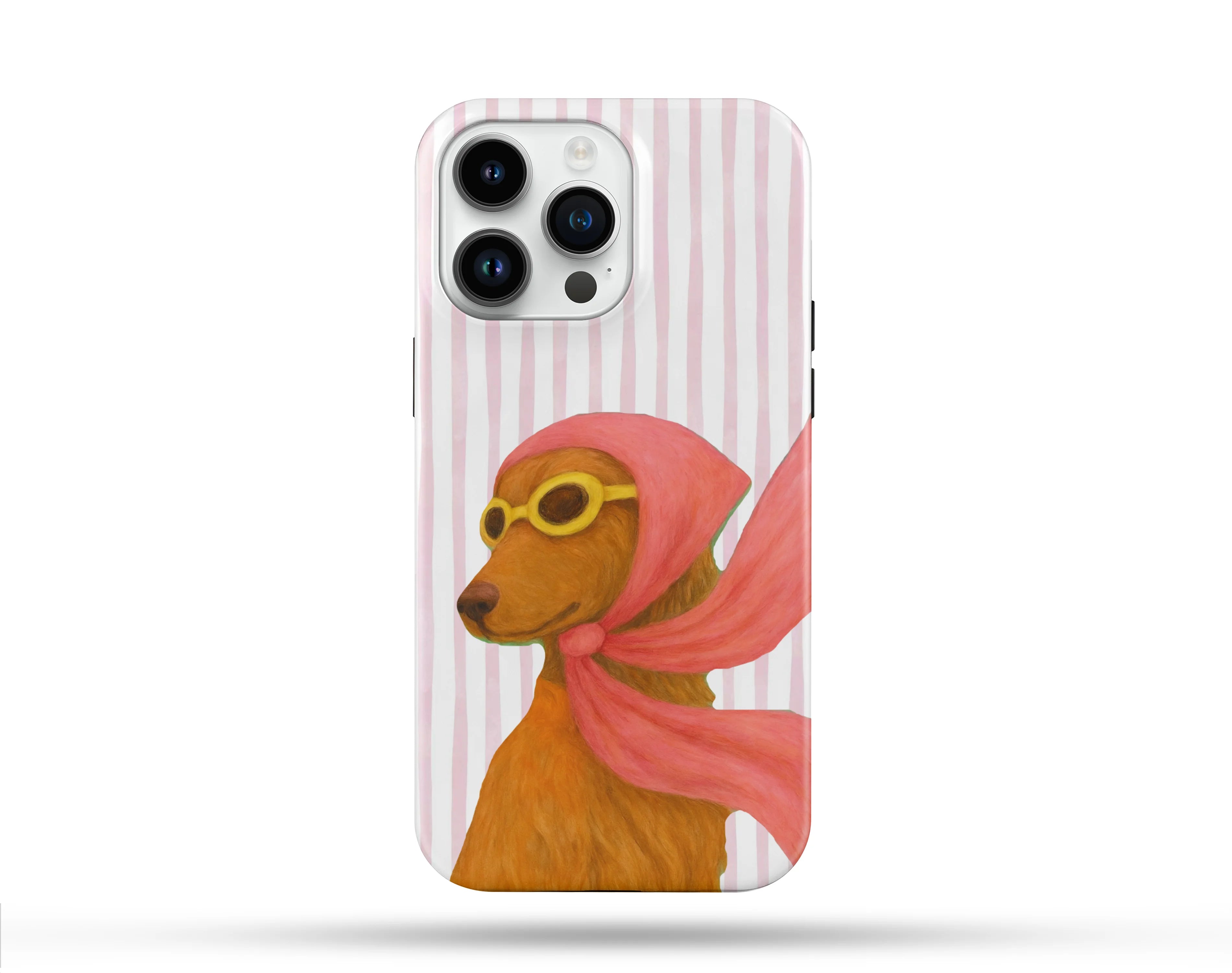Pink Tulle Dog Desenli İçi Kadifeli Telefon Kılıfı N75