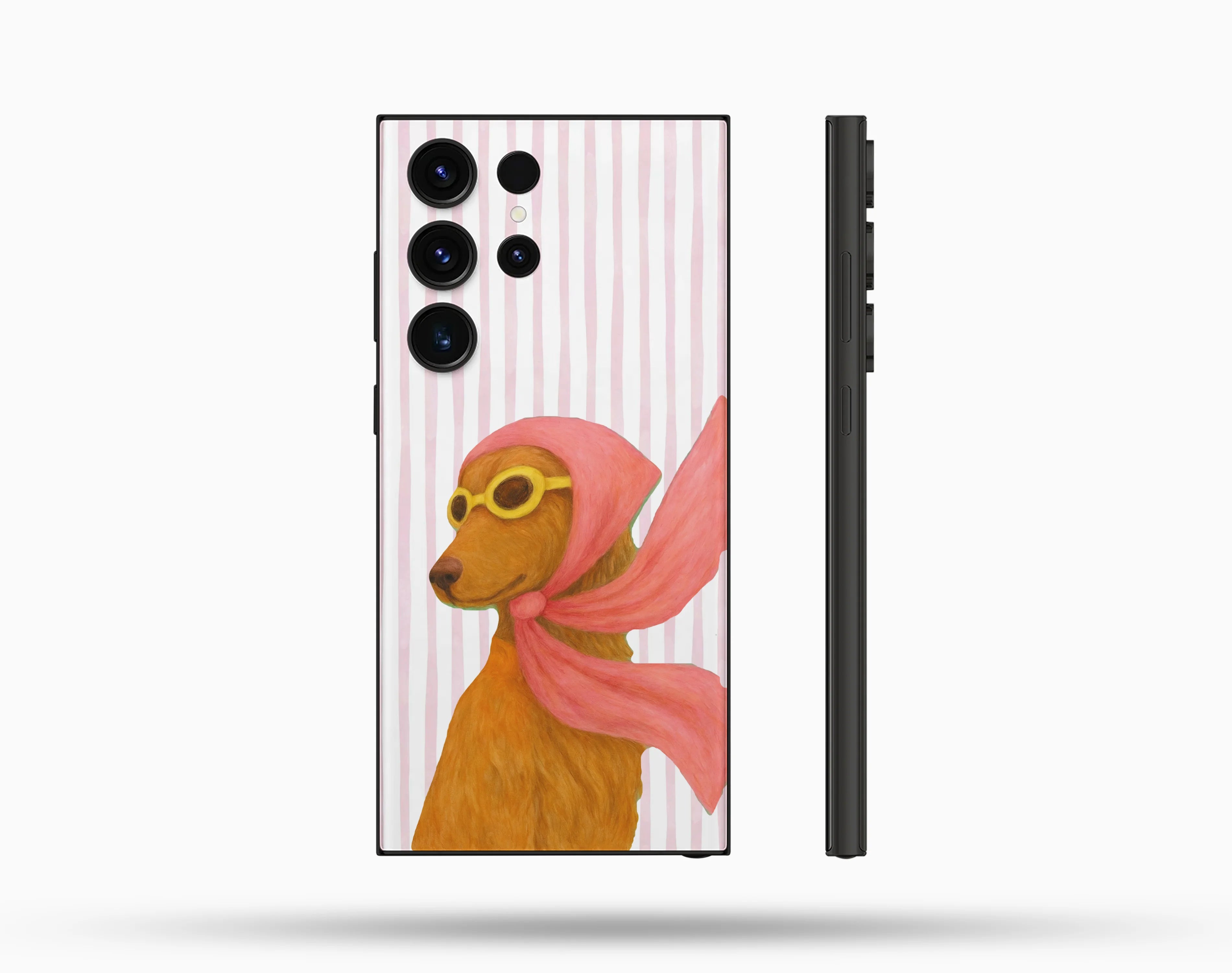 Pink Tulle Dog Desenli İçi Kadifeli Telefon Kılıfı N75
