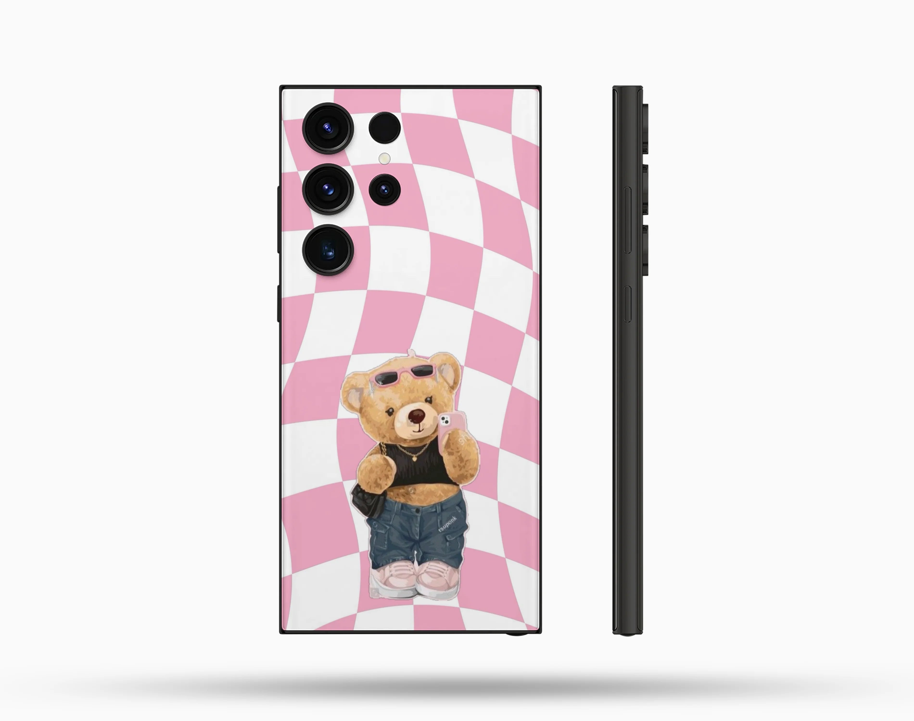 Bear Desenli İçi Kadifeli Telefon Kılıfı N78