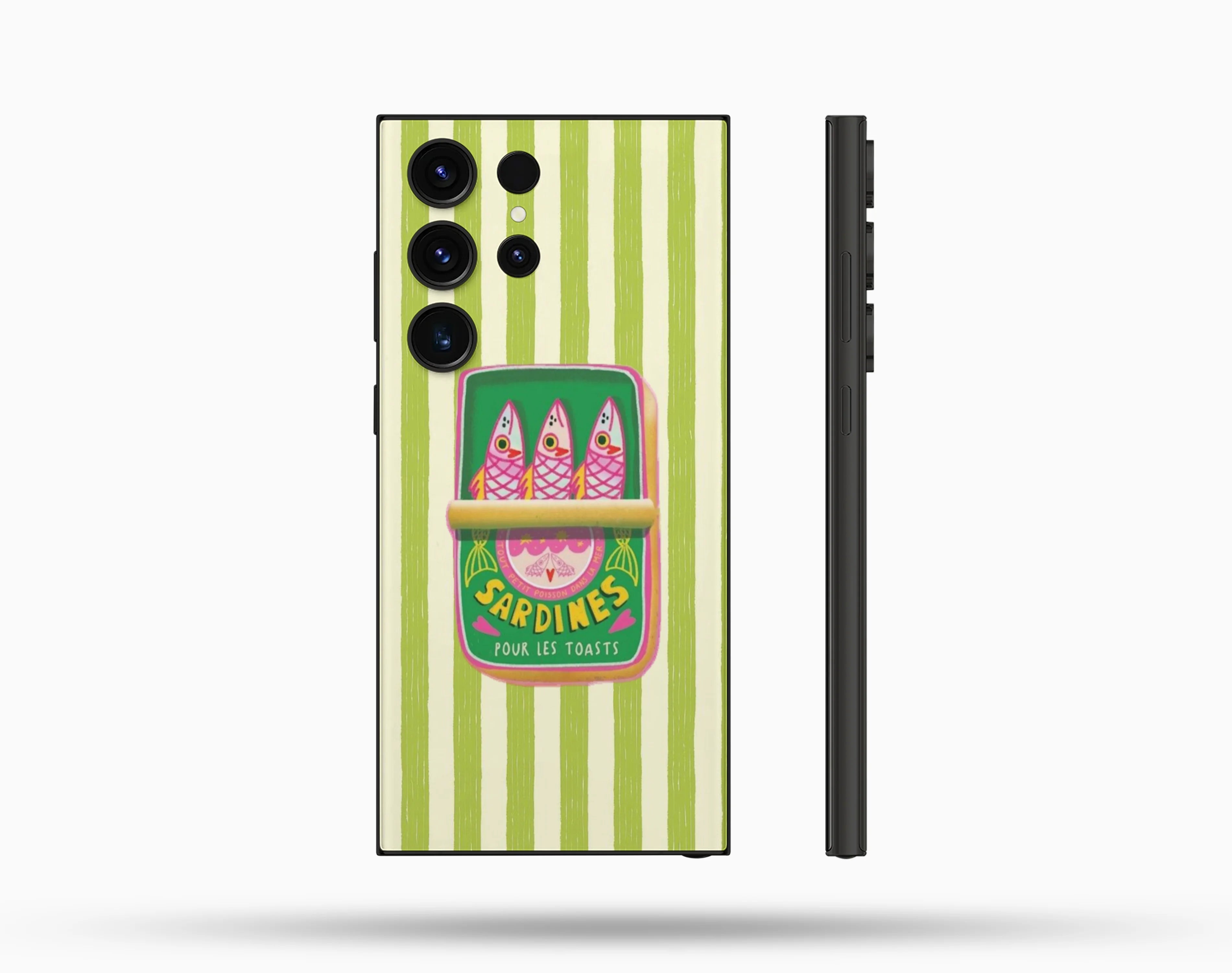 Sardines Desenli İçi Kadifeli Telefon Kılıfı N82