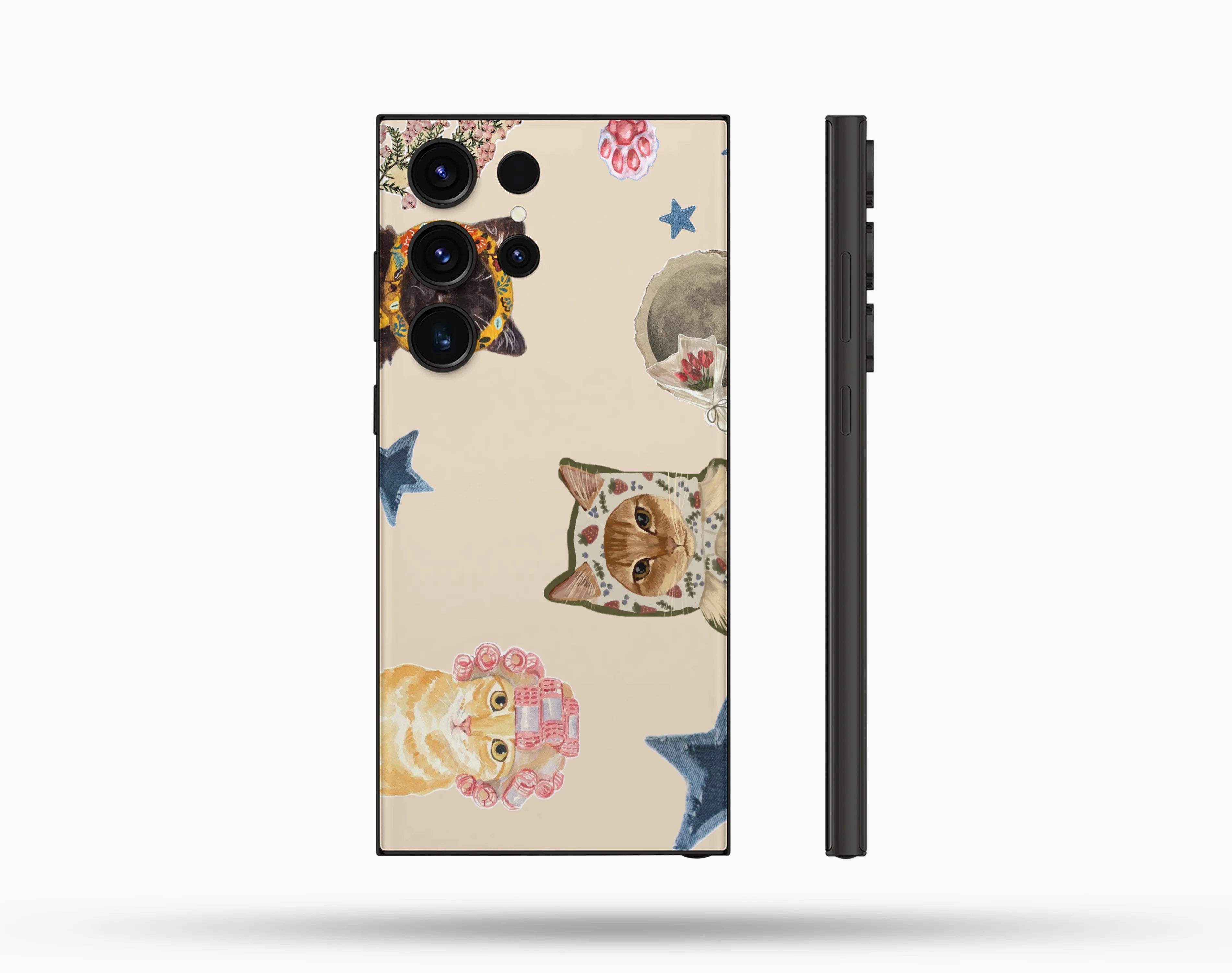 Cat Desenli İçi Kadifeli Telefon Kılıfı N83