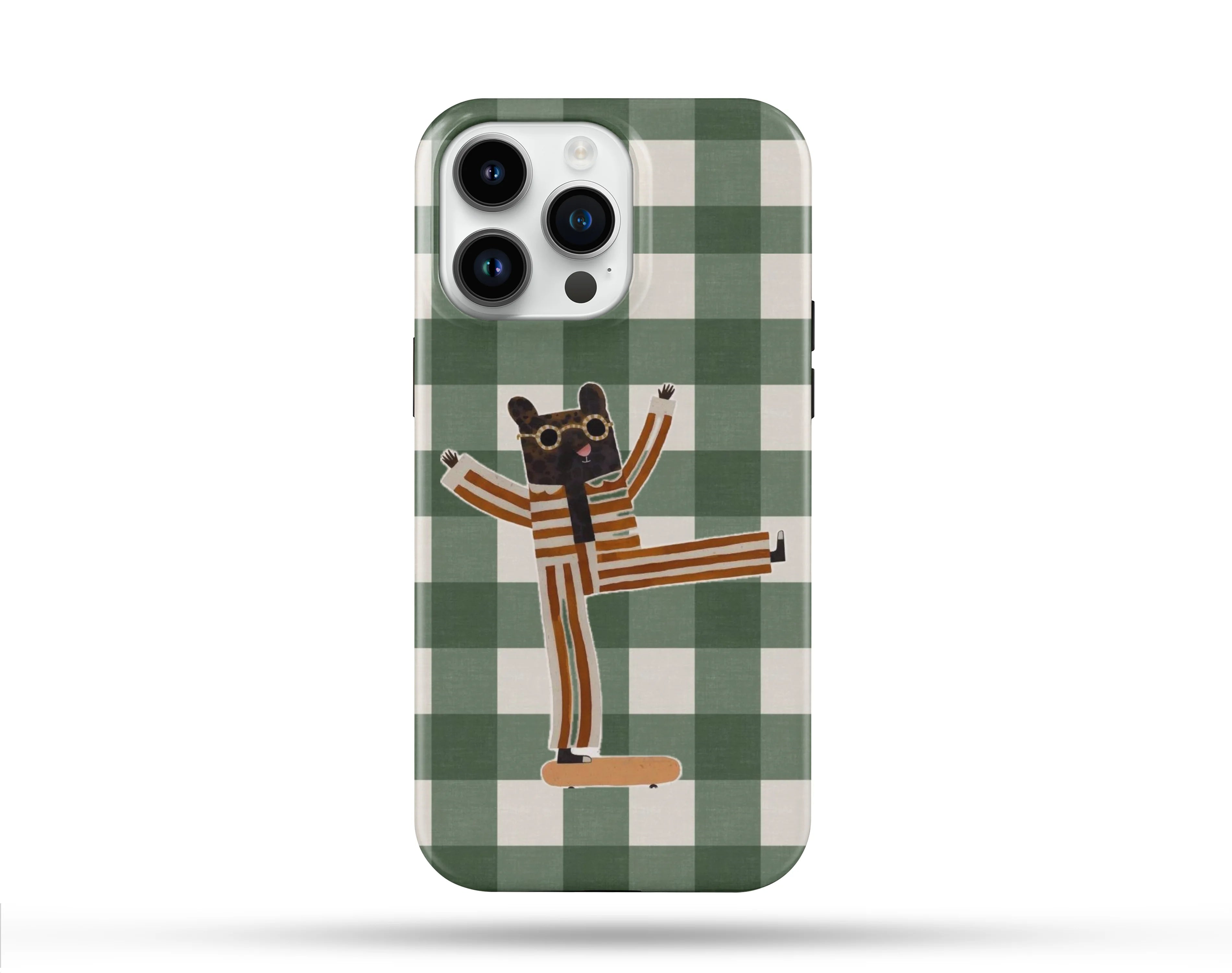 Skateboarding Cat Desenli İçi Kadifeli Telefon Kılıfı N91